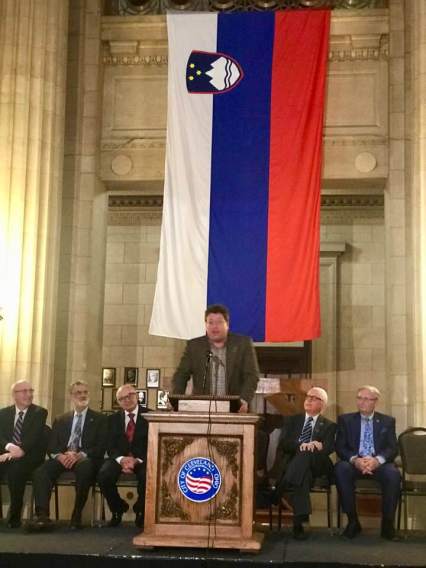 Professor Plecnik speaking at Slovenian Independence 2019